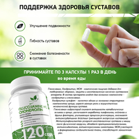 Глюкозамин Хондроитин МСМ / Glucosamine Chondroitin MSM / 120 капс.